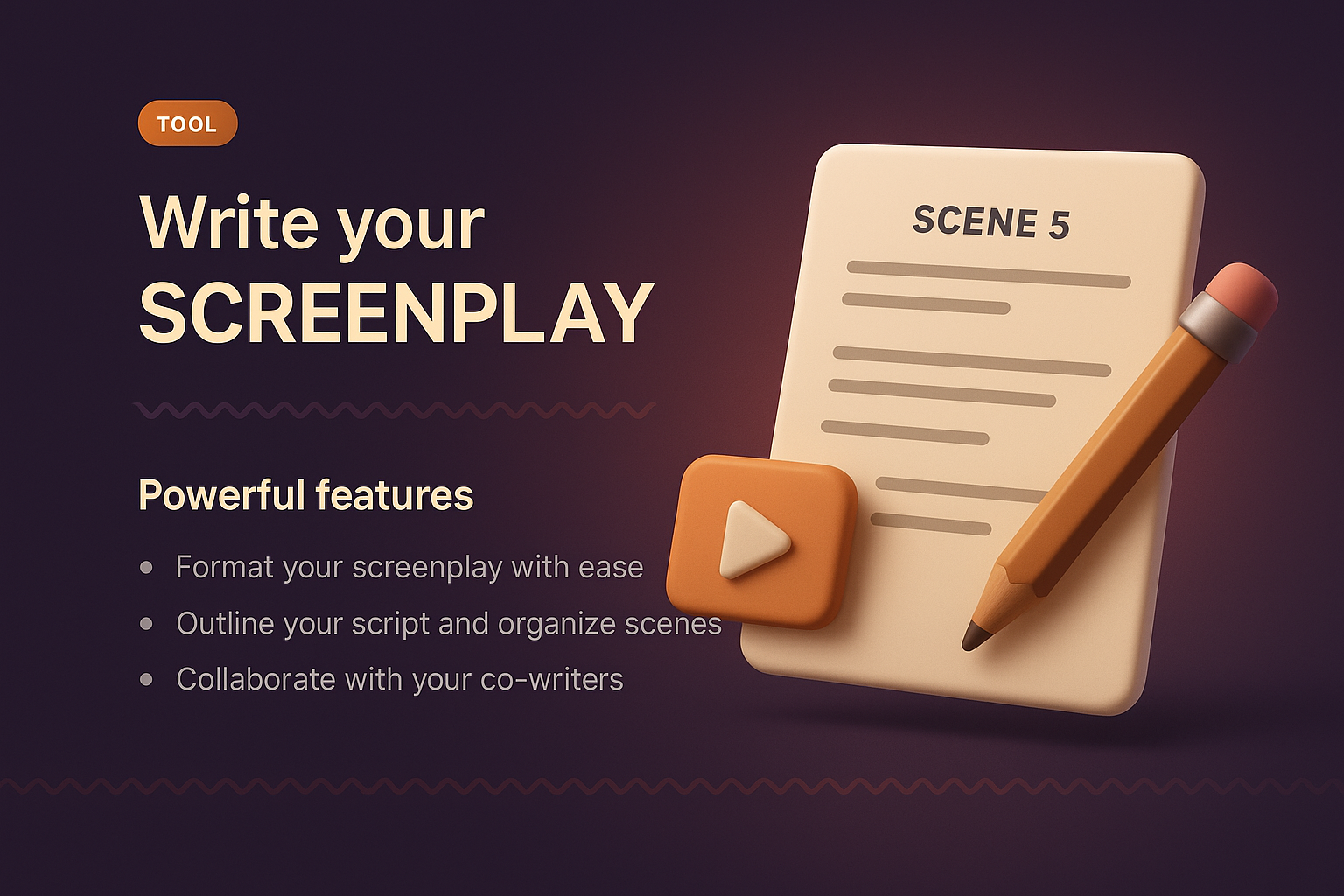 Create an Engaging Landing Page for Screenplay Tool