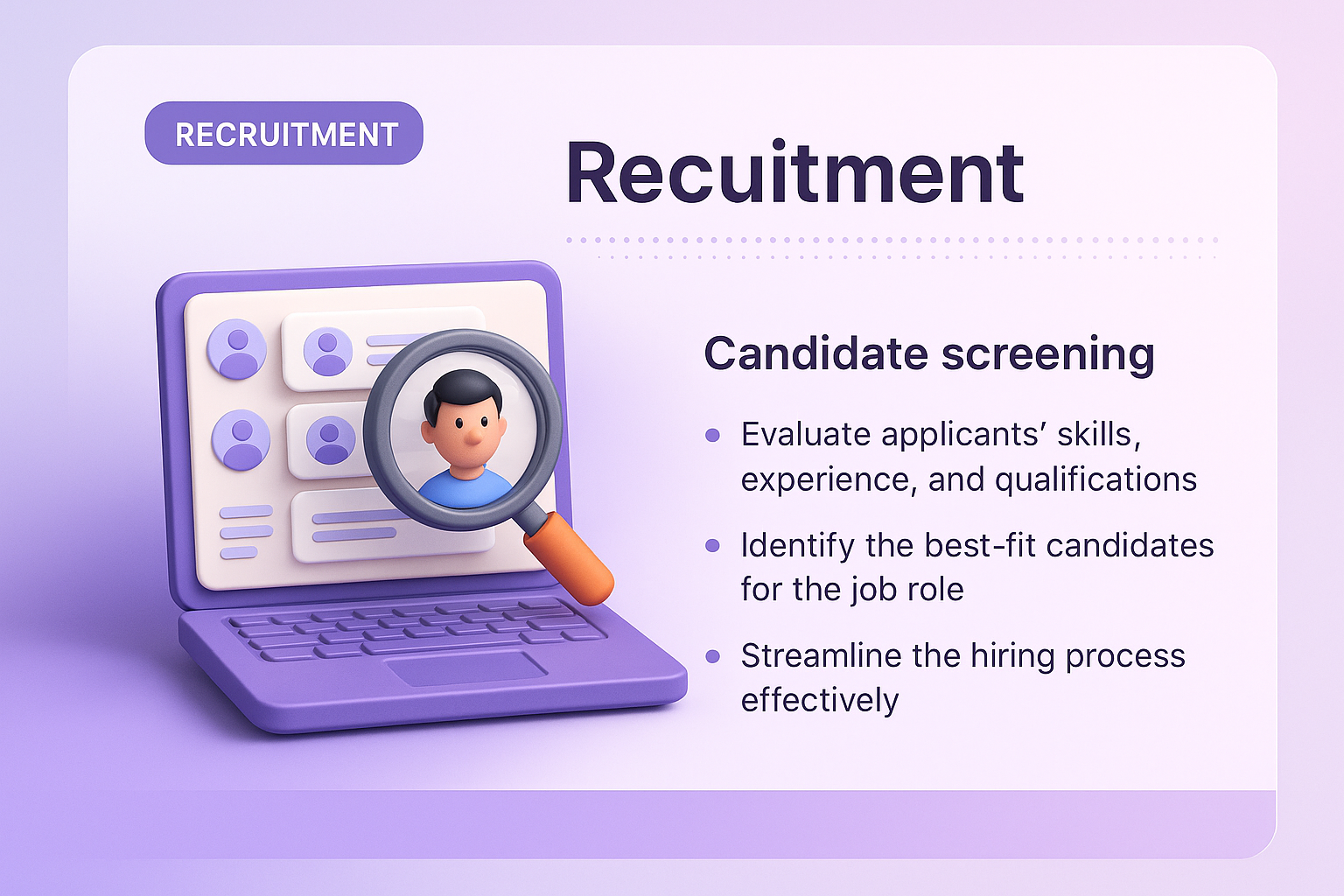 3D Recruitment Concept for Candidate Screening