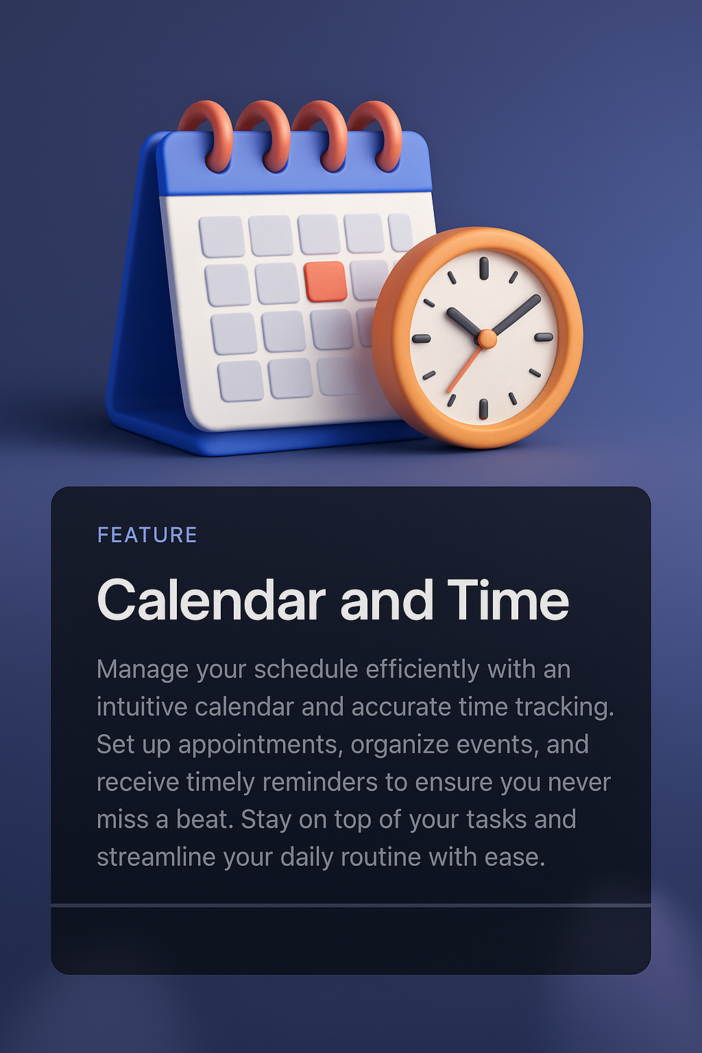 3D Calendar and Time Management Design