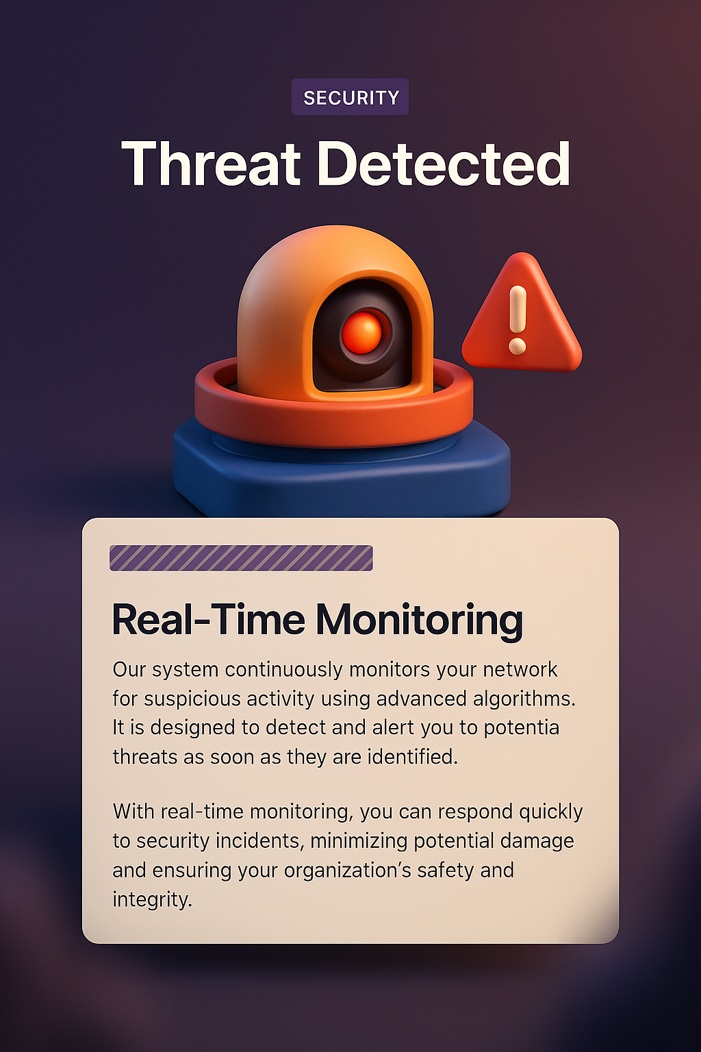3D Illustration of Security Threat Detection