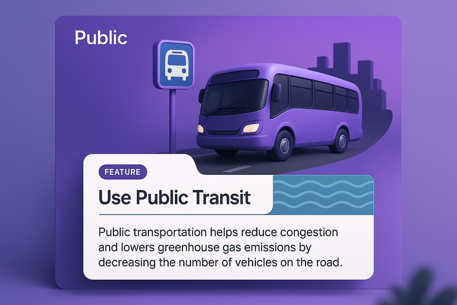 3D Web Design Featuring Public Transit Theme