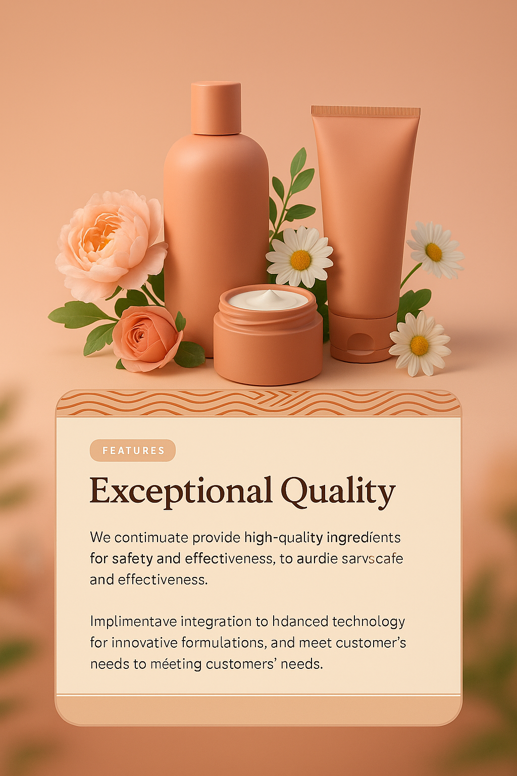 Elegant Cosmetics with Floral Accents