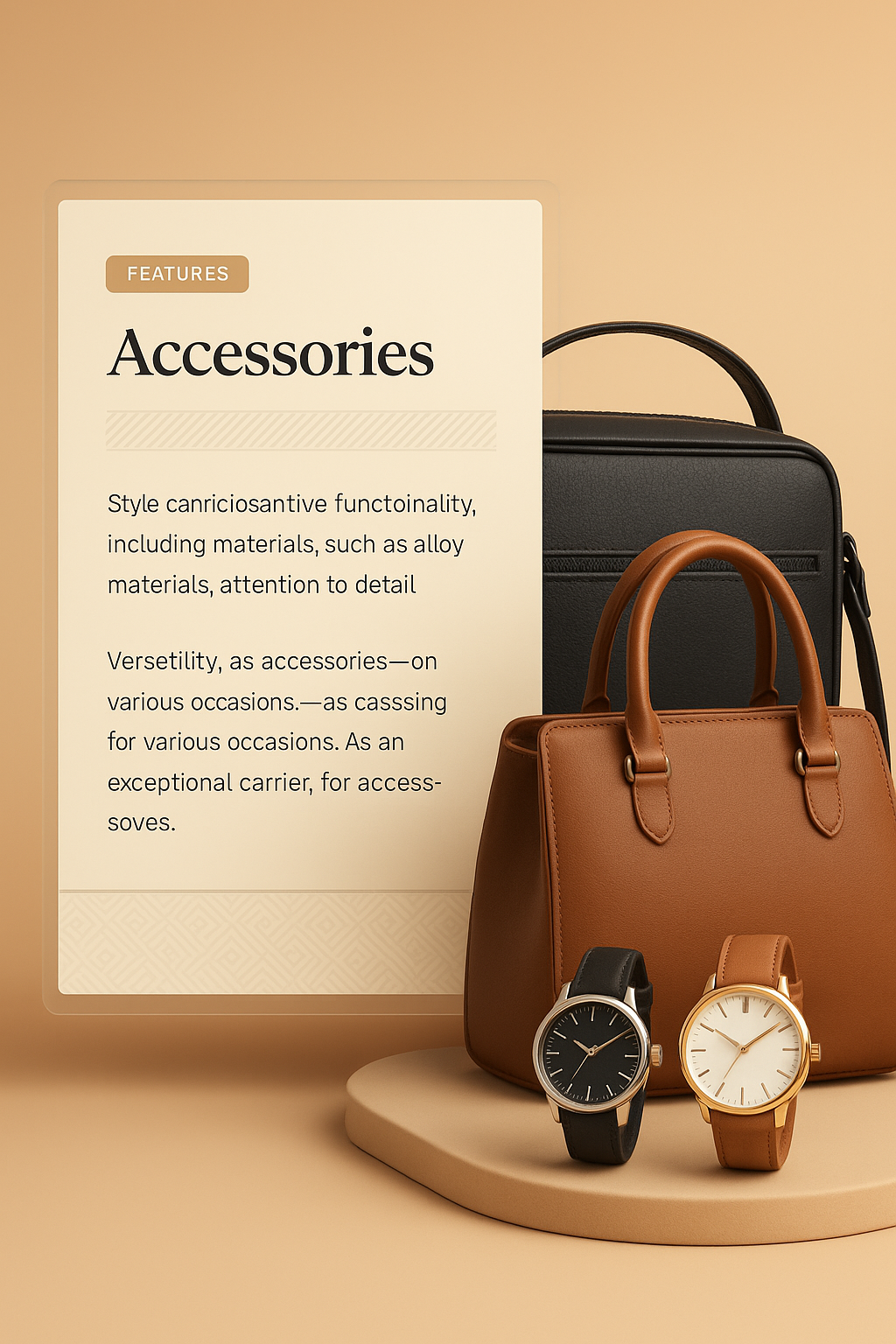 Stylish Accessories: Bags and Watches with Unique Features
