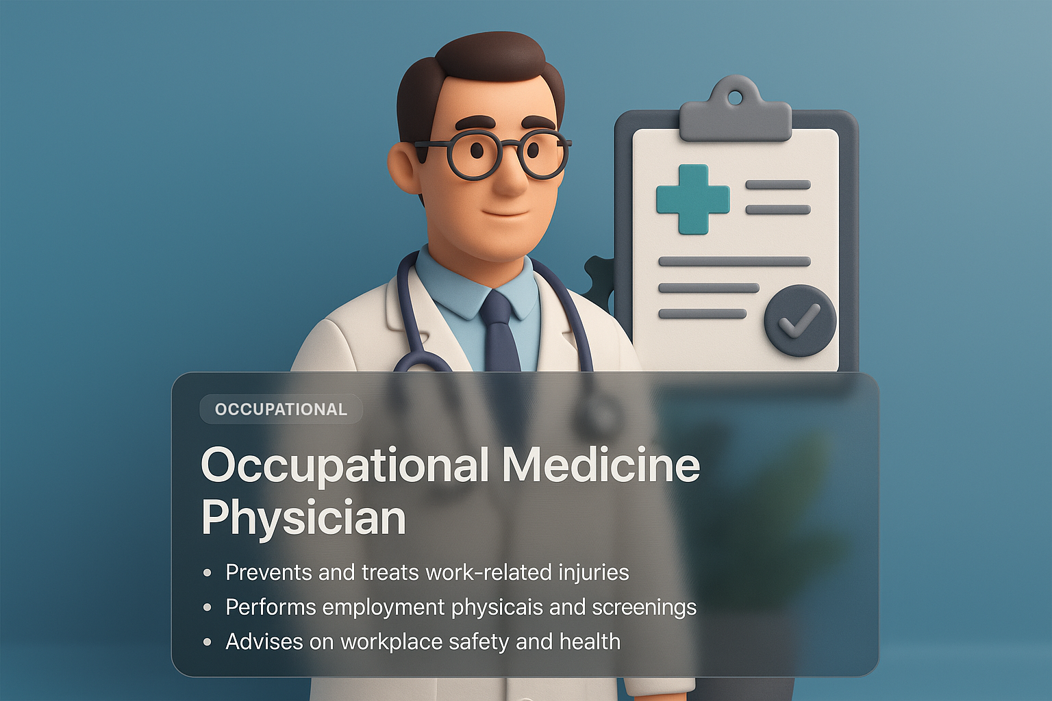 3D Design for Occupational Medicine Physician Web Page