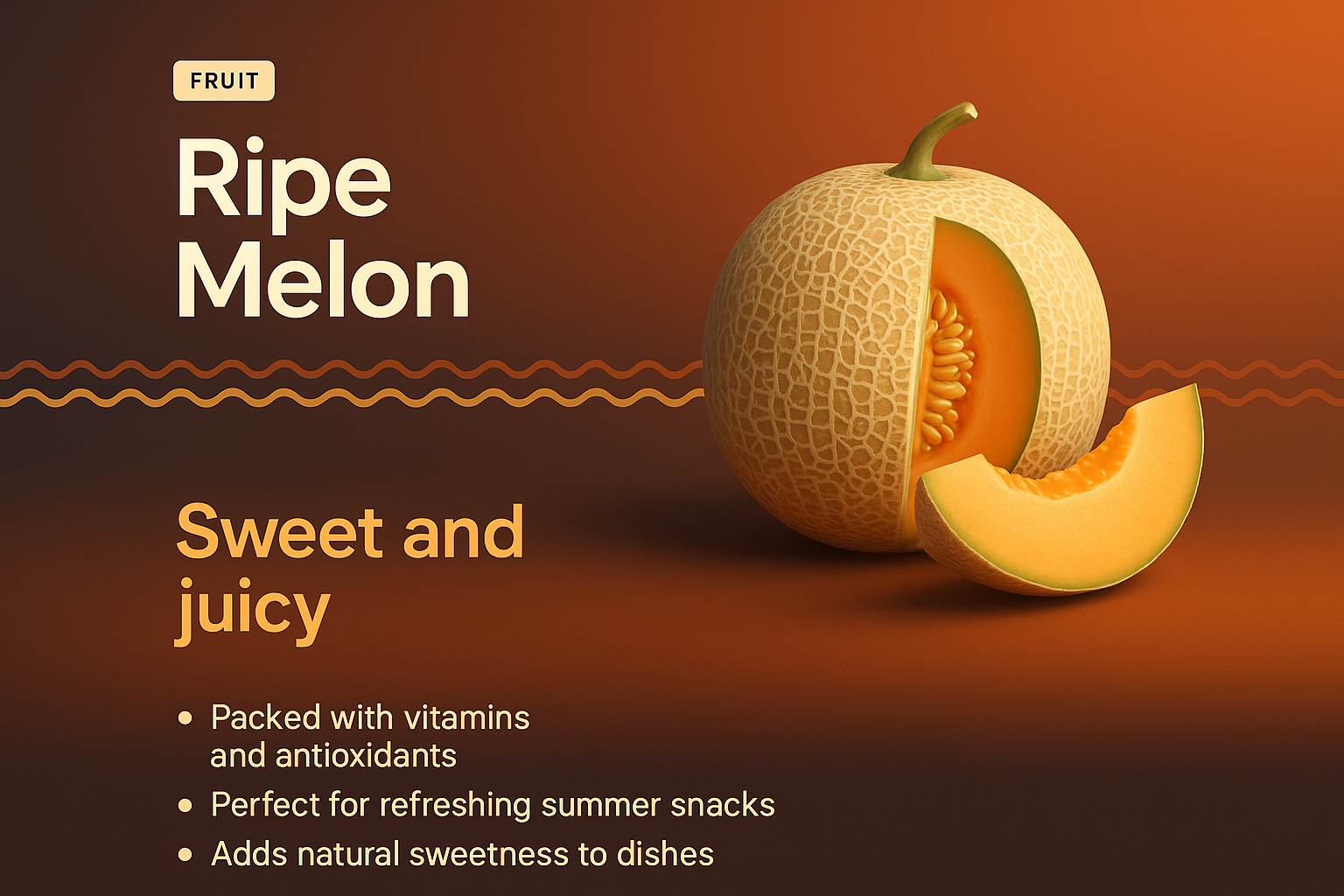 3D Melon Landing Page Concept with Features