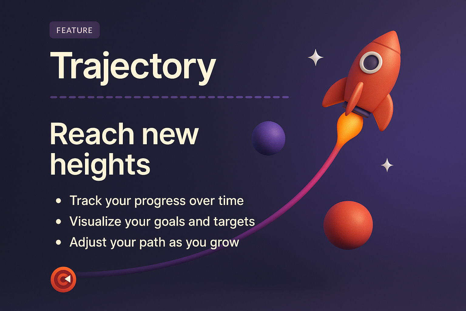 Landing Page Design for Trajectory Feature with 3D Illustration