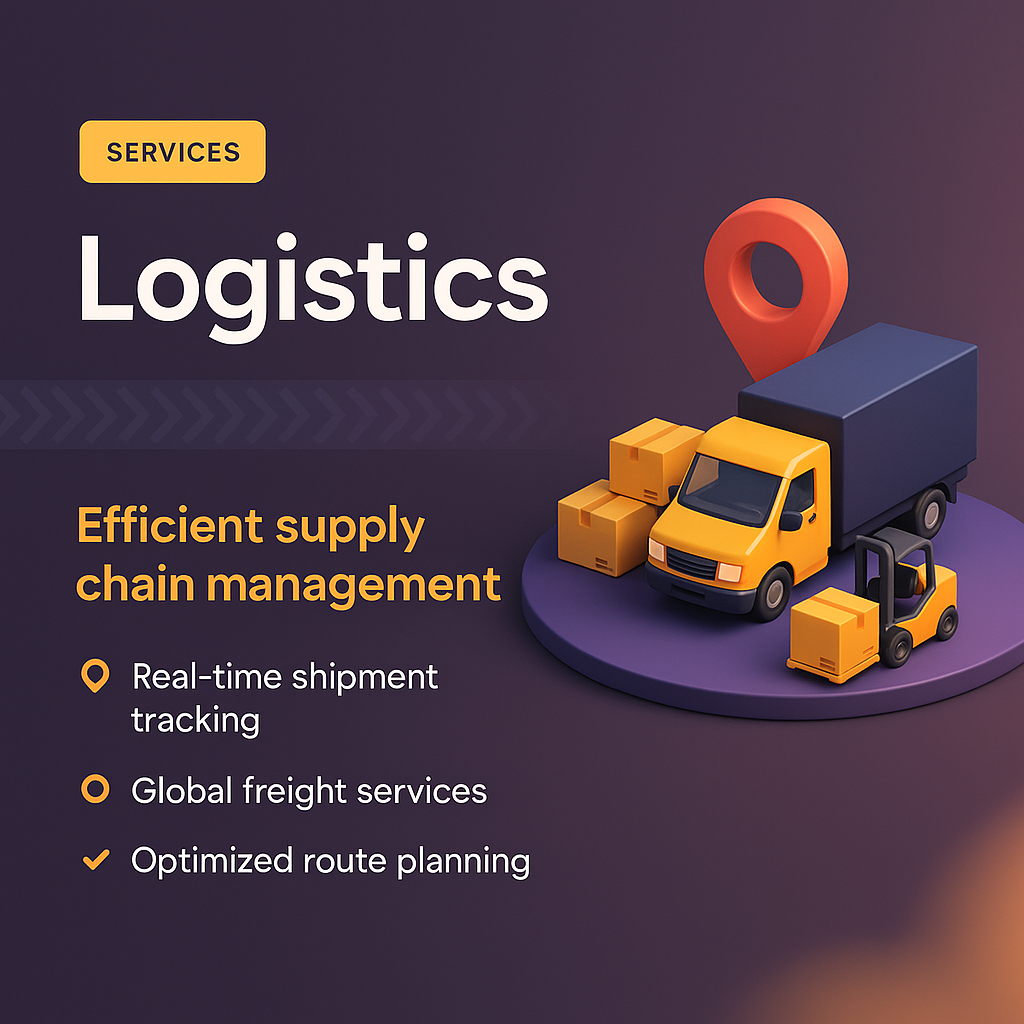 3D Logistics Illustration for Effective Supply Chain Management