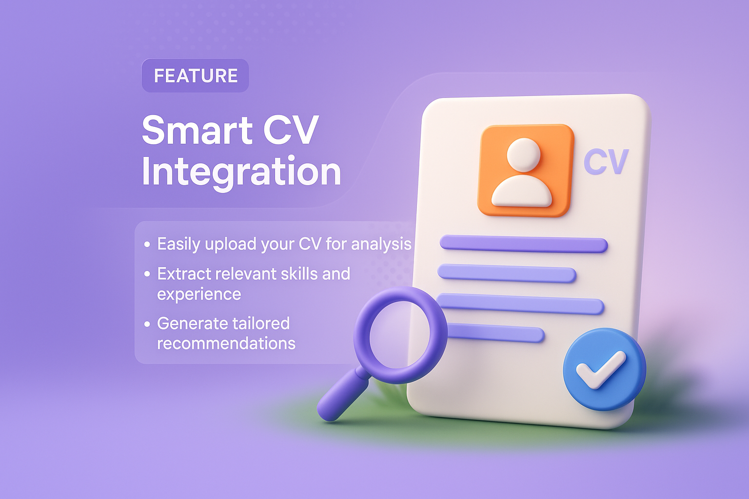 3D Illustration of Smart CV Integration Feature Design