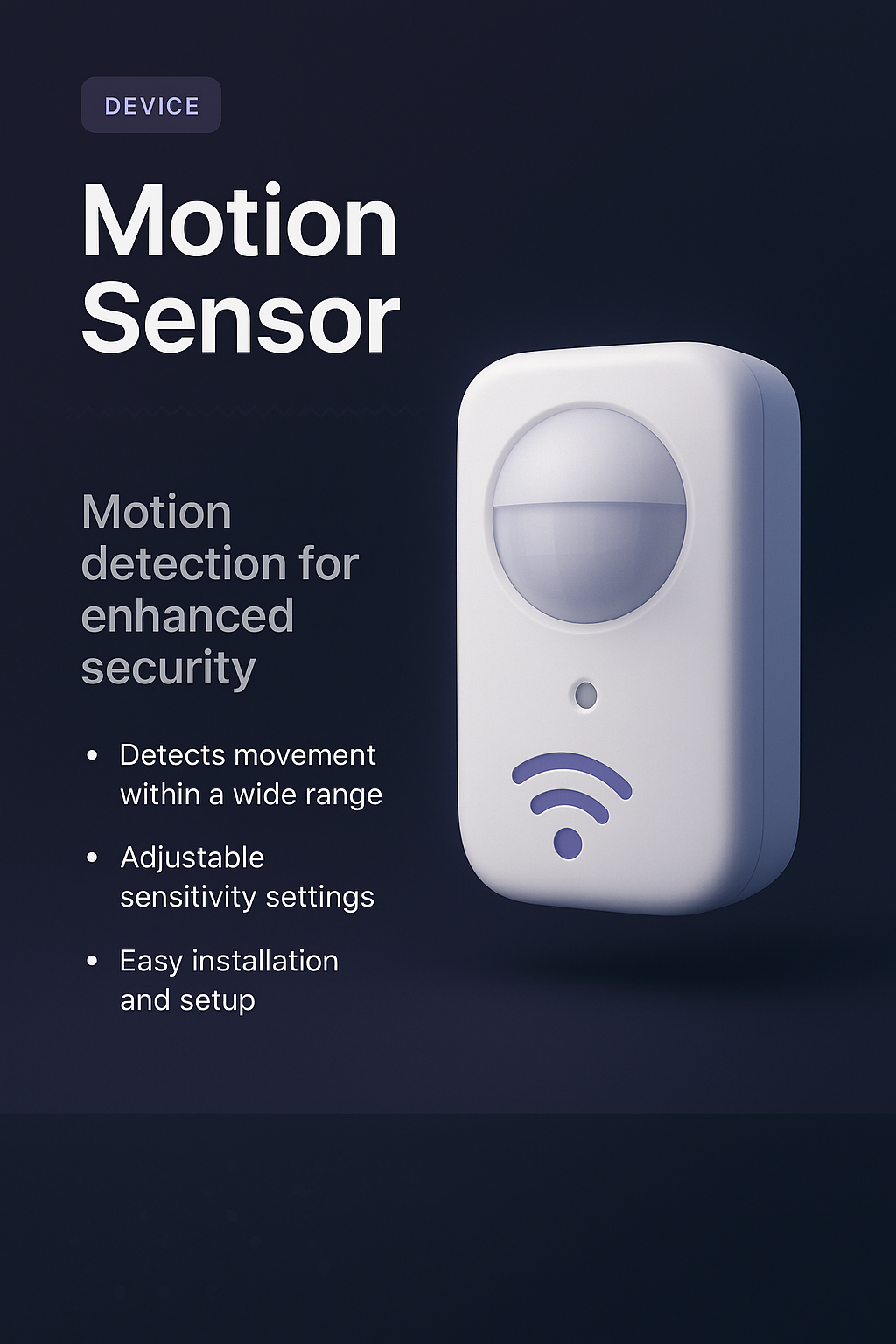 Landing Page Design for Motion Sensor Device