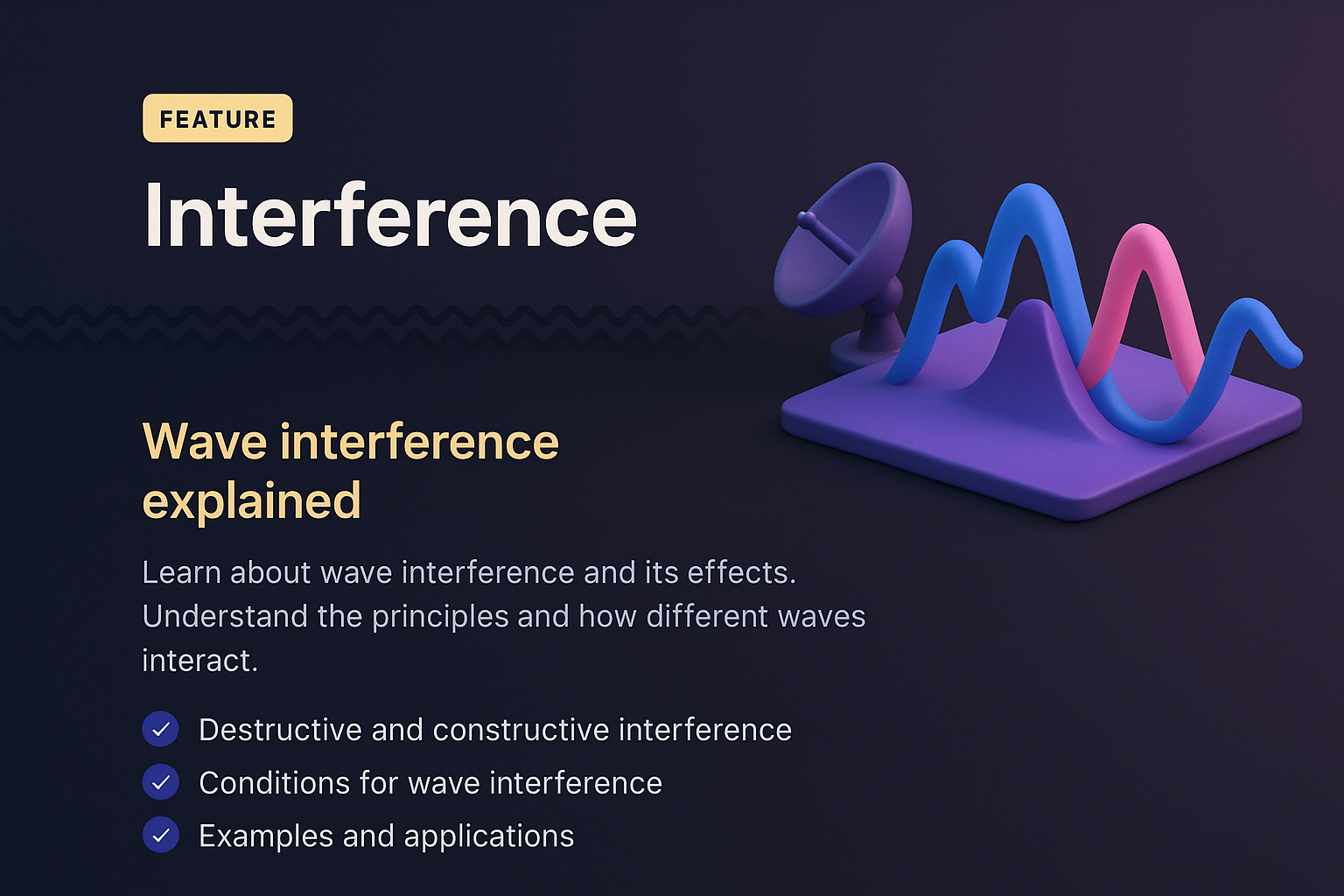 Interactive Landing Page Design for Wave Interference Concept