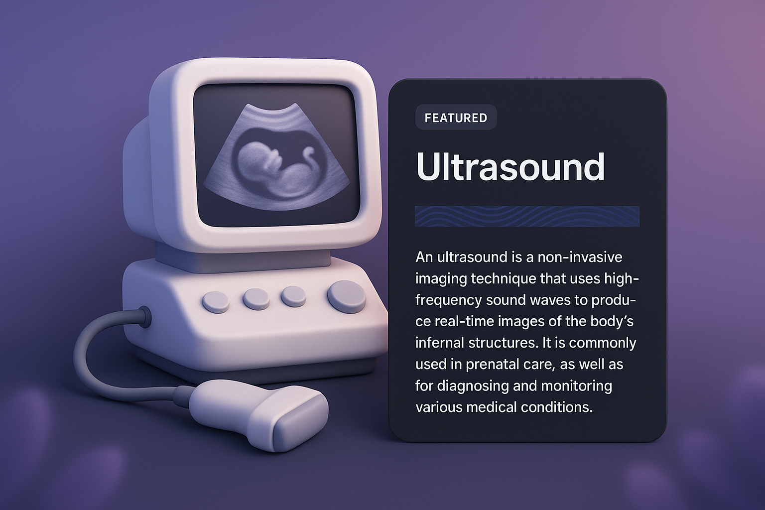 3D Ultrasound Illustration with Informative Block