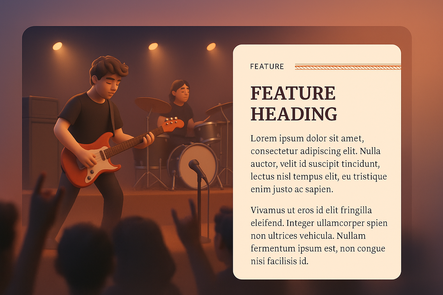 Dynamic Band Performance at a Concert with Engaging Visual Design