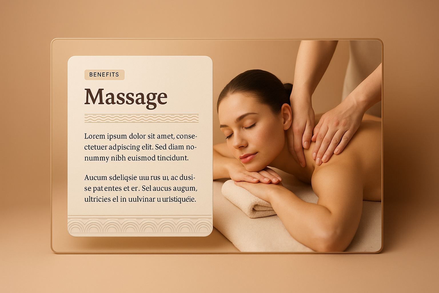 3D Interactive Massage Design with Elegant Features