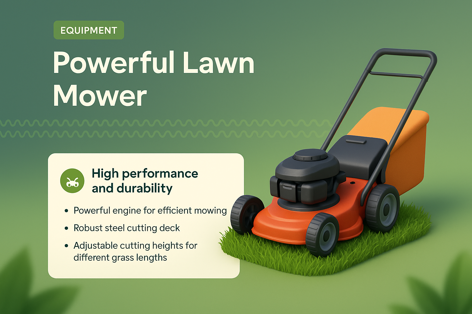 Stylish Powerful Lawn Mower for Efficient Mowing