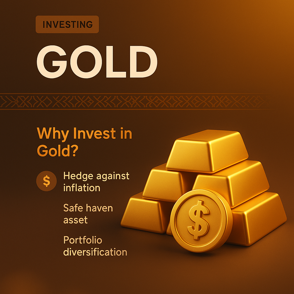 Gold Investment Landing Page with Features and Design Elements