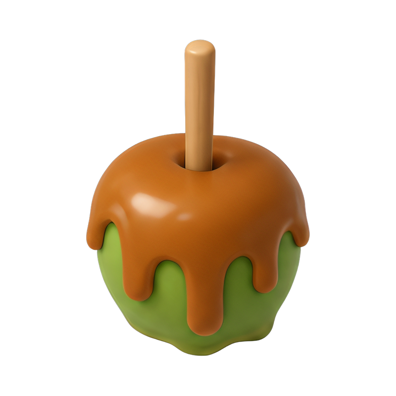 caramel apple on a stick