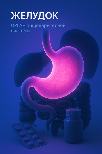 Glowing Stomach in a Vibrant Scene