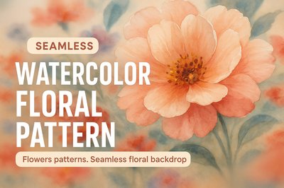 Seamless Watercolor Floral Pattern Design