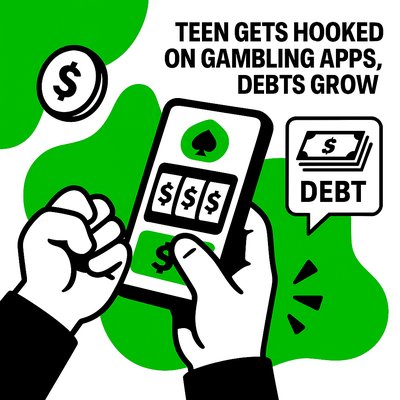 Illustrative Graphic on Gambling Addiction Impact
