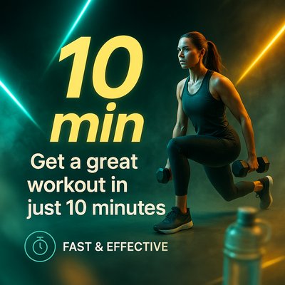 Dynamic Neon-Themed Fitness Advertisement Slide Design