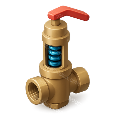 3D Isometric Pressure Relief Valve Icon Design