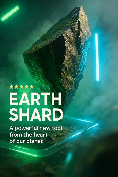 Dynamic Neon Scene Featuring Earth Shard Concept