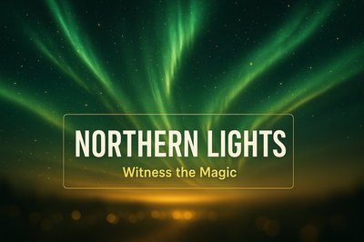 Stunning Aurora Borealis Display with Text Overlay