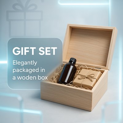 Elegant Gift Set Presentation in Wooden Box