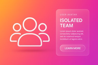 Futuristic Team Symbol with Gradient Background