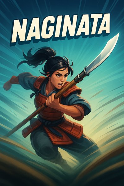 Dynamic Action Scene Featuring Naginata Warrior