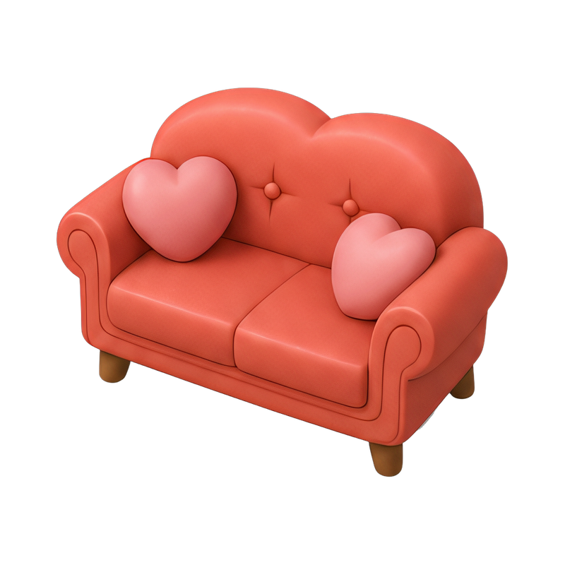cozy love seat for two