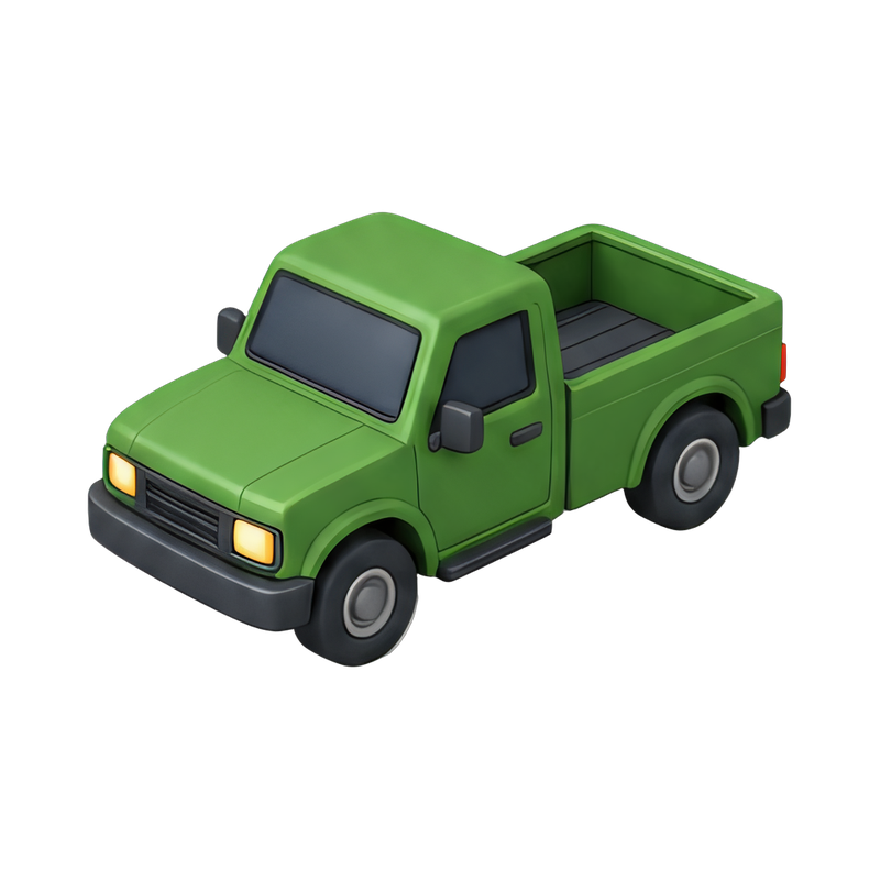 rugged pickup truck on road