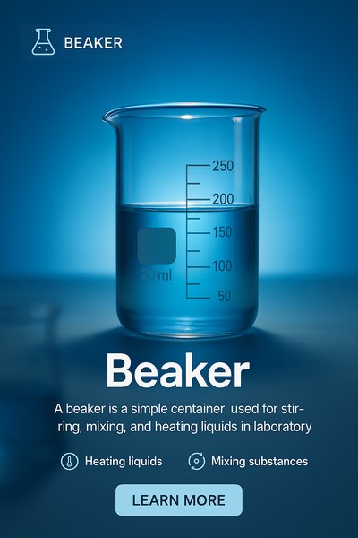 Laboratory Beaker for Mixing and Heating Liquids
