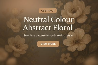 Elegant Neutral Colour Abstract Floral Pattern Design