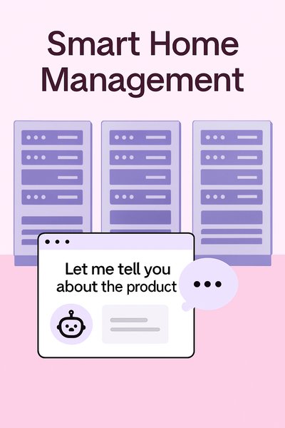 Smart Home Management Concept Graphic with Modern Design