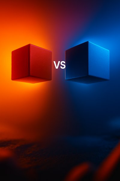 Colorful Cube Showdown: Red vs Blue