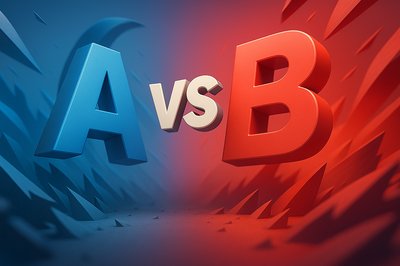 Dynamic A vs B Graphic for Competition or Comparison