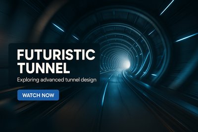 Futuristic Tunnel Exploration Visual with Modern Aesthetic