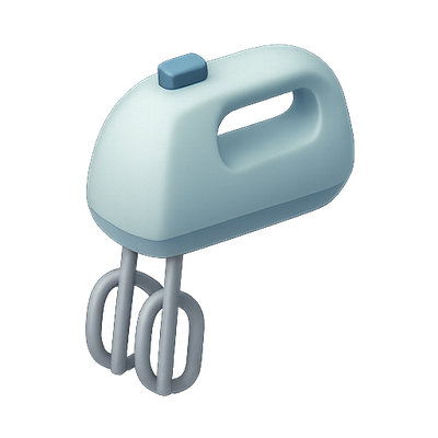 Stylized Electric Hand Mixer Illustration