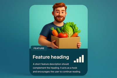 Man Holding a Box of Fresh Vegetables in a 3D Illustration