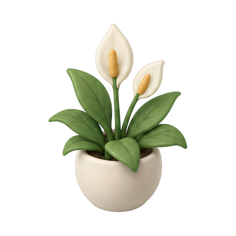 peace lily in natural light