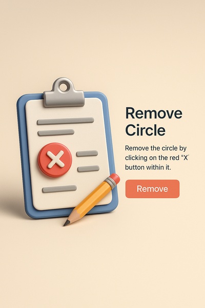 Detailed 3D Illustration of a Remove Action Button