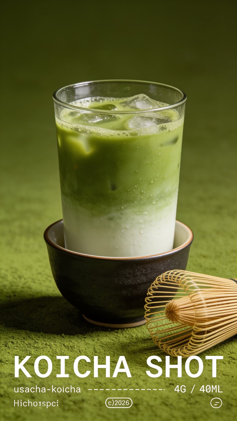 Matcha latte in a cup
