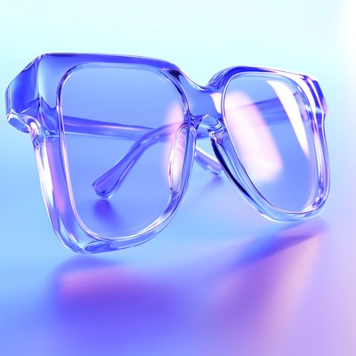Stylish Transparent Glasses with Colorful Lighting