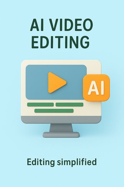 Modern Graphic Representing AI Video Editing Concept