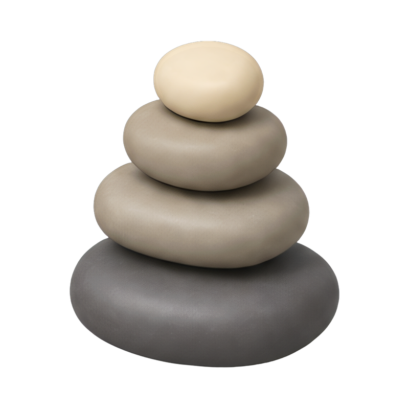 peaceful cairn of stacked stones
