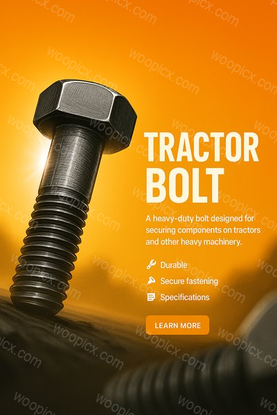Heavy-Duty Tractor Bolt Image for Marketing