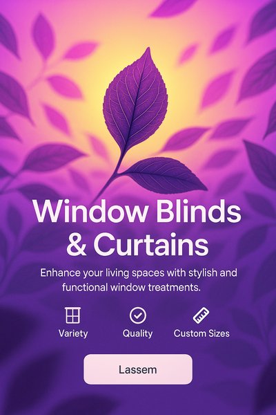 Stylish Window Blinds and Curtains Promotion Graphic