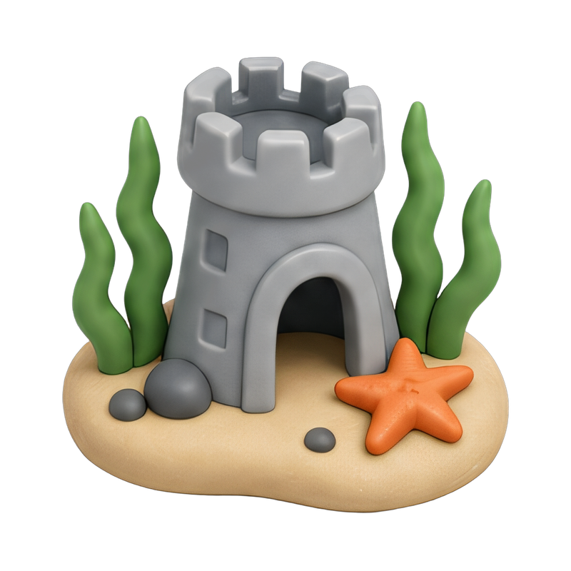 underwater castle decoration