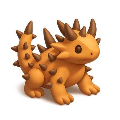 Cute Spiky Creature Character Design